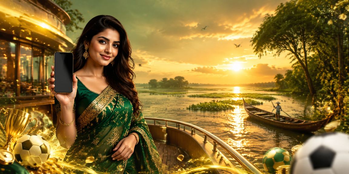সুন্দরবনের পটভূমিতে বাংলাদেশি ব্যবহারকারী দায়িত্বশীলভাবে স্পোর্টস বেটিং উপভোগ করছেন